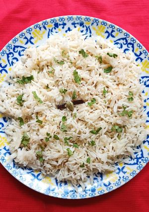 A picture of Rice In Coconut Milk.
