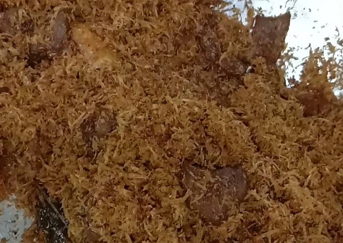 Wajib coba! Cara mudah memasak Serundeng Daging Sapi / Dendeng ragi sapi  sempurna