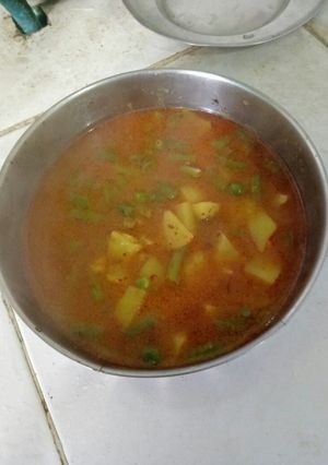 A picture of French Beans sabzi.