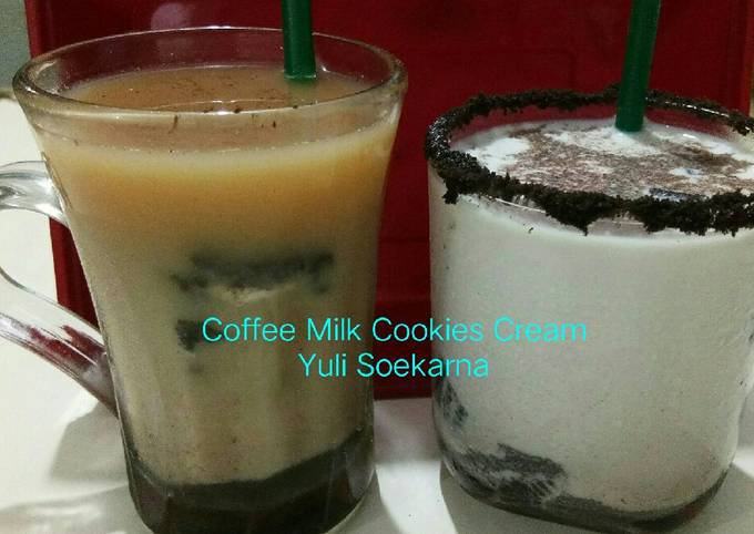 Coffee Milk with Cookies and Cream