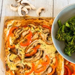 Cajun Chicken Puff Pastry Pizza A picture of Cajun Chicken Puff Pastry Pizza.