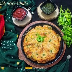 A picture of Vegetable Rice Chilla.