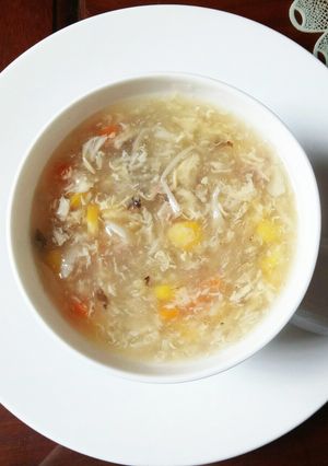 Hình của món Súp gà ngô.