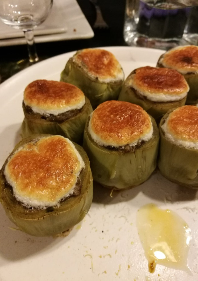 Una foto de Alcachofas rellenas de setas 🍄‍🟫