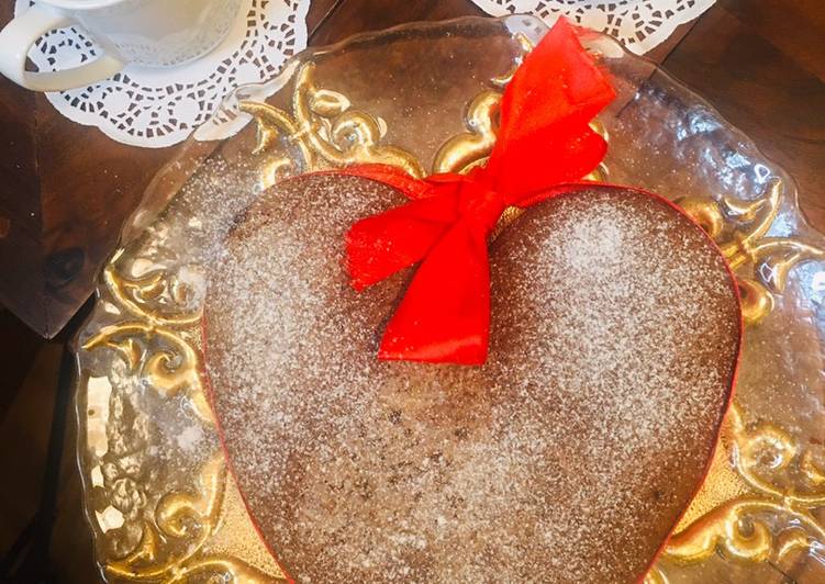 Cuore di cioccolato (torta soffice senza burro e senza uova)