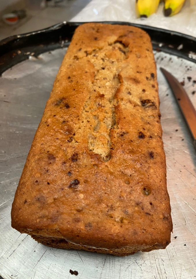 Una foto de Budín de banana y avena