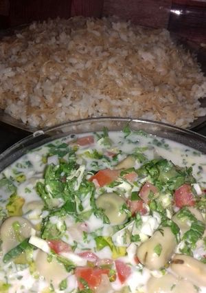 صورة لوصفة فول مدمس.ورز 🍛