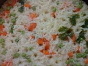 Una foto de arroz blanco