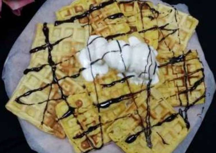 Simple Way to Prepare Speedy Custard Waffles