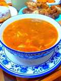 Sopa tipo harira con ingredientes diferentes