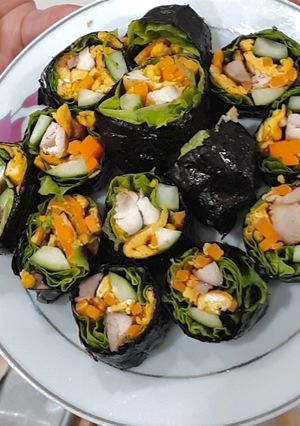 Hình của món Kimbap giảm cân.