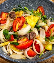 hành tây xào thịt bò