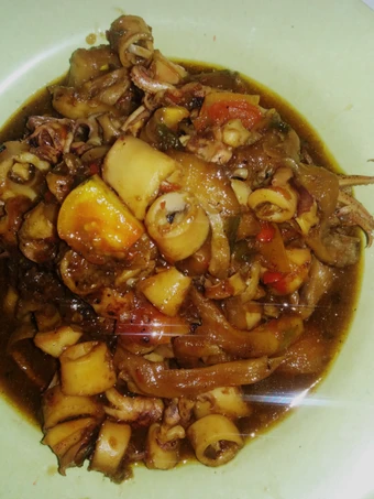 Langkah Gampang Membuat Resep  Cumi asin jamur pedas manis yang Menggugah Selera, Bikin Ketagihan