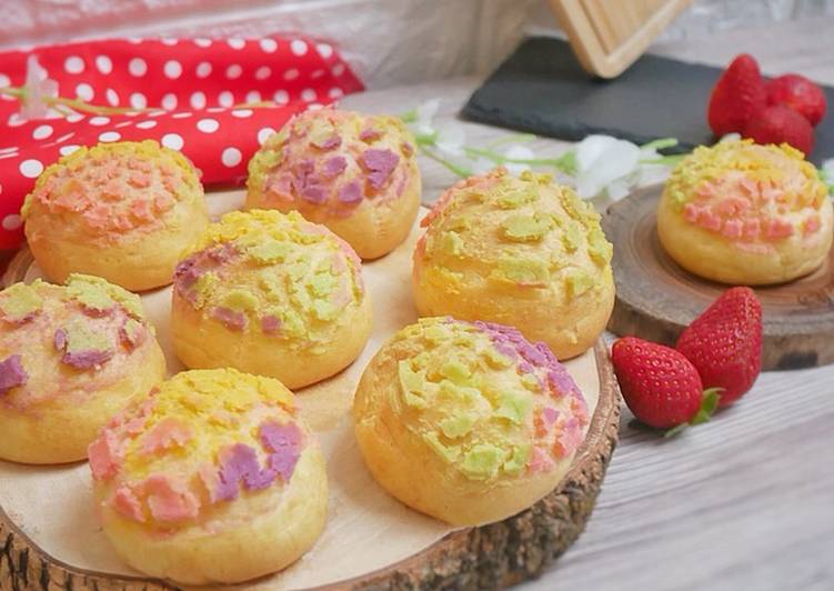 Resep Japanese Rainbow Choux Puff Cream / Kue Sus/ Kue Soes, Bisa Manjain Lidah