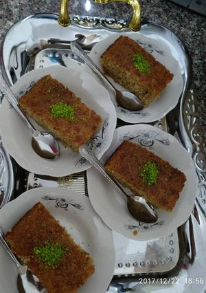 صورة لوصفة بسبوسة بالنسكافيه