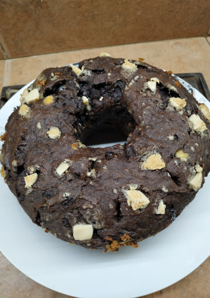 Una foto de Budín de banana y chocolate sin tacc