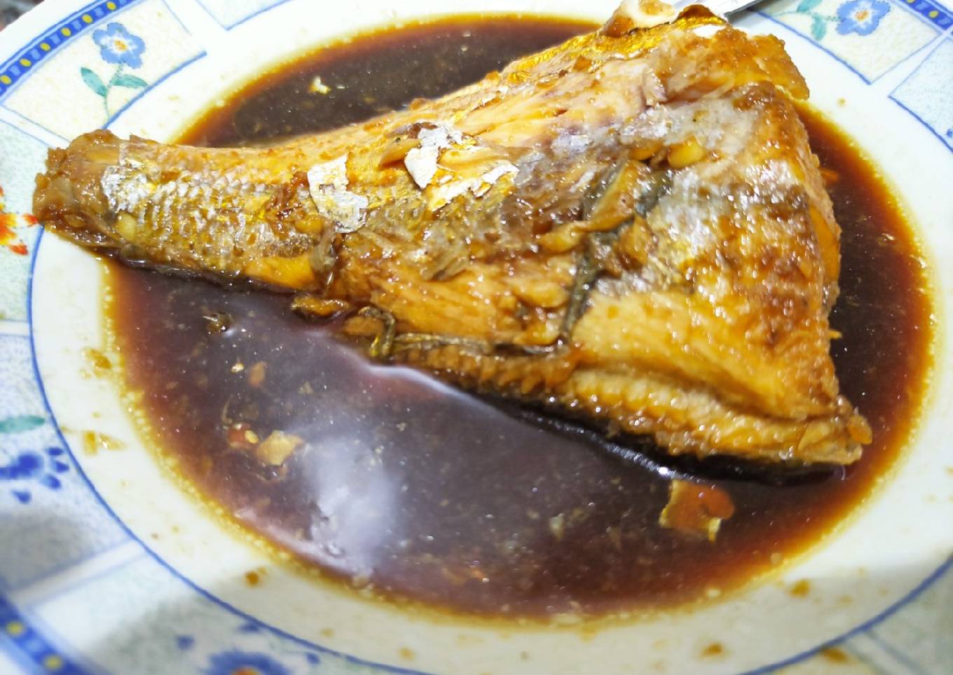 Ikan kapas kuah kecap simple