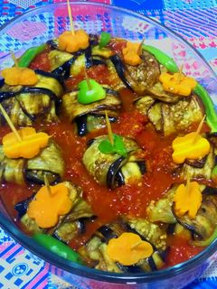 عکسی از دستور بادمجان بقچه ای