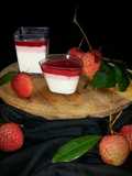 লিচু স্ট্রবেরি ইয়োগার্ট মুস (litchi strawberry yogurt mousse recipe in Bengali)