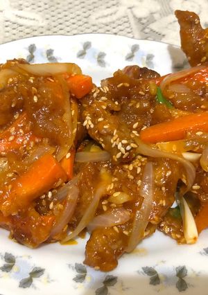 Foto resep Ayam pedas manis wijen