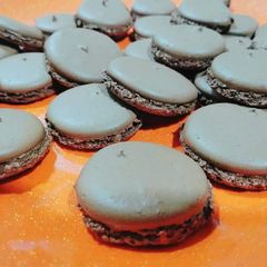 Chocolate Macaroons with Chocolate Ganache A picture of Chocolate Macaroons with Chocolate Ganache.