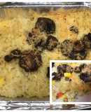 Molde de arroz con verduras