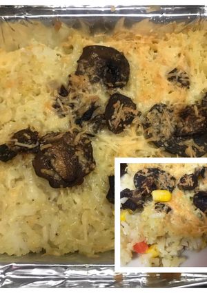 Una foto de Molde de arroz con verduras