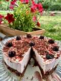 Cheescake alle amarene e cioccolato
