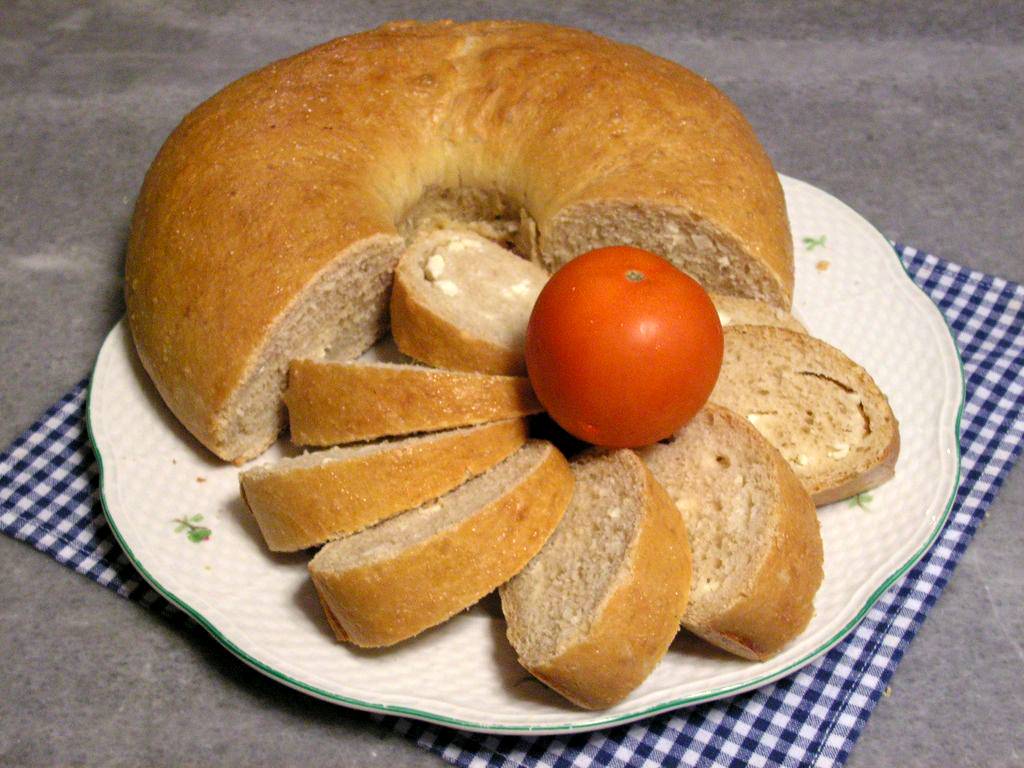 Feta sajtos kenyér recept recept fotó