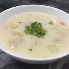 A picture of Japanese cream soup (Milk Soup).