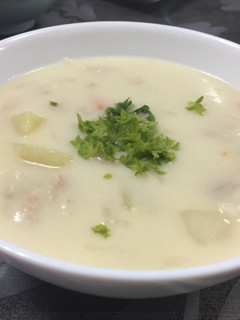 A picture of Japanese cream soup (Milk Soup).