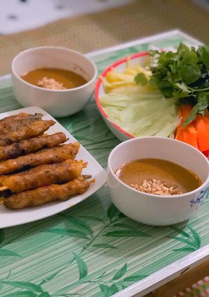 Hình của món Nem nướng.