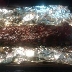 A picture of Baked BBQ Baby Back Ribs.