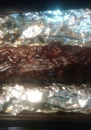 A picture of Baked BBQ Baby Back Ribs.