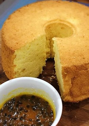 百香戚風蛋糕 的食譜成品照片