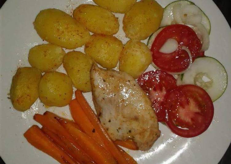 Chicken Breast with Roasted potatoes Chicken Breast with Roasted potatoes