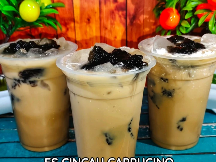 Cara Gampang Membikin Resep Es cincau cappucino yang  Bikin Ketagihan Anti Ribet, Mantap Sekali