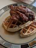 Eric's Chicken and Waffles with Maple Bourbon Syrup