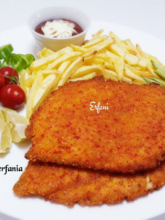 عکسی از دستور شنیسل مرغ