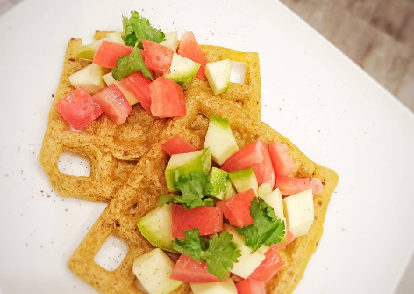 Waffles de avena sin polvo de hornear