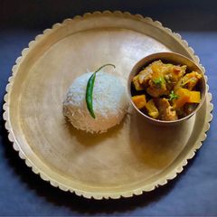 Pumpkin Gosht in Bangladeshi style A picture of Pumpkin Gosht in Bangladeshi style.