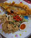 Nasi kerabu tumis golok ori klate