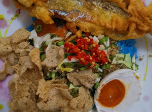 Gambar Nasi kerabu tumis golok ori klate