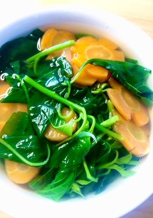 Foto resep Sayur Bening bayam wortel