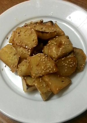 Hình của món Khoai lang tẩm mật ong.