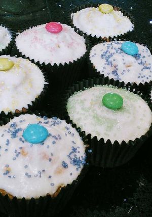 A picture of Best Vanilla Piñata Cupcakes.