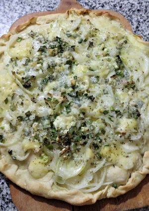 Una foto de Pizza fugazzeta rellena. 🍕