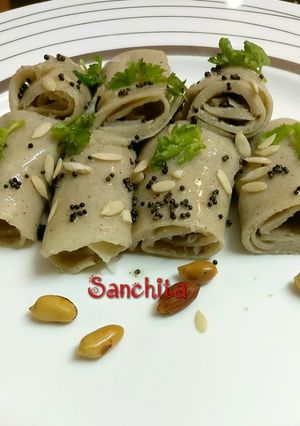 A picture of Falahari Khandvi.