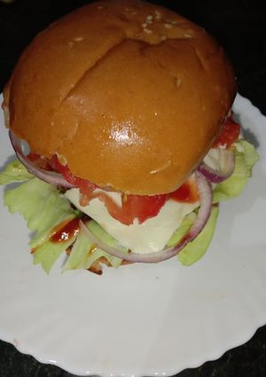 A picture of Veg burger.