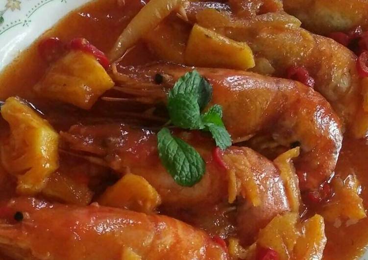 Resep Udang Asem Manis Pedas, Enak Banget